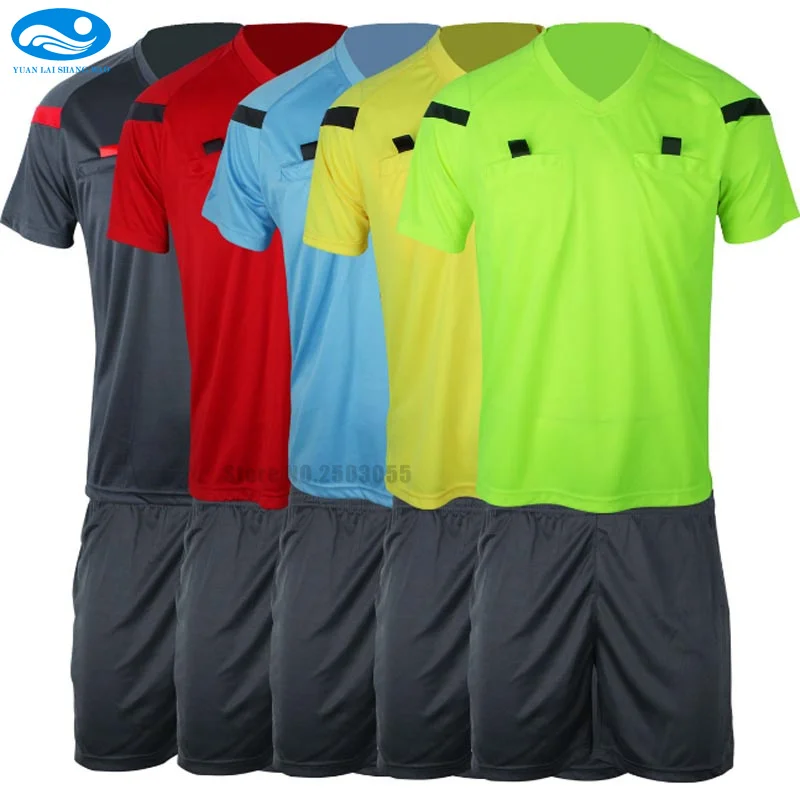 referee football jerseys men quick dry soccer sets 2017