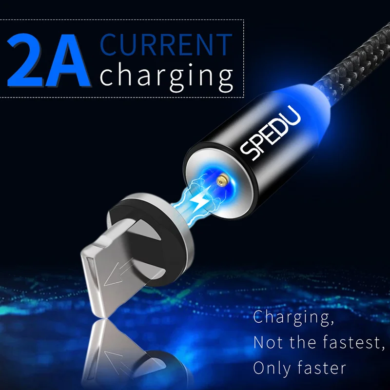 5 шт. в упаковке кабель Micro USB светодиодный магнитный для iphone 7 x Samsung galaxy S8 Xiaomi Huawei