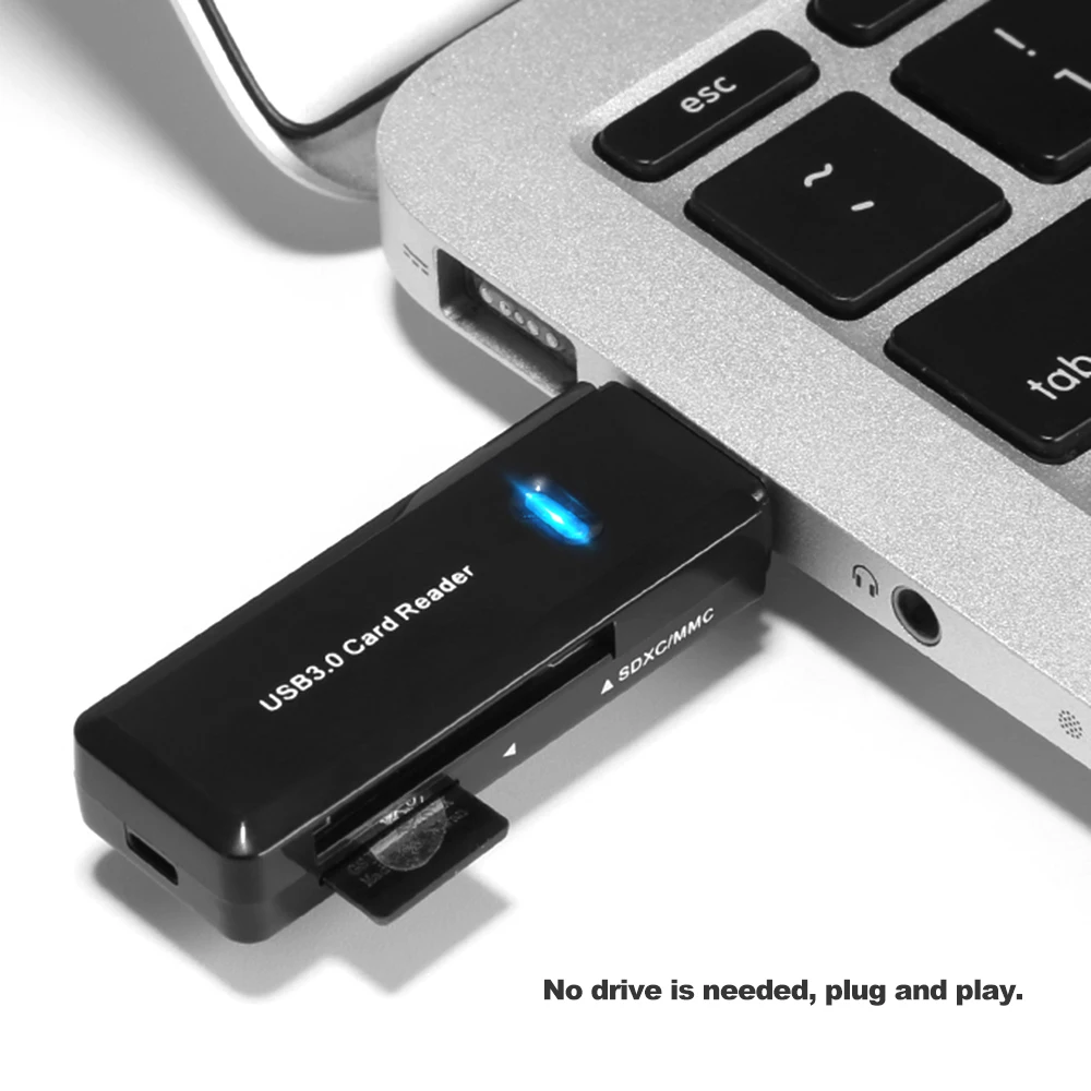 BUBM Memory Card Reader TF SD Card Reader USB 3.0 Adapter for PC