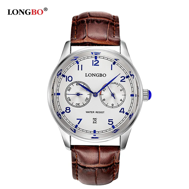 

Hot!new luxury Top Brand WATCH Casual male watch Leather Bracelet fashion quartz Watch Man Sports 3 ATM Military Wrist Watches