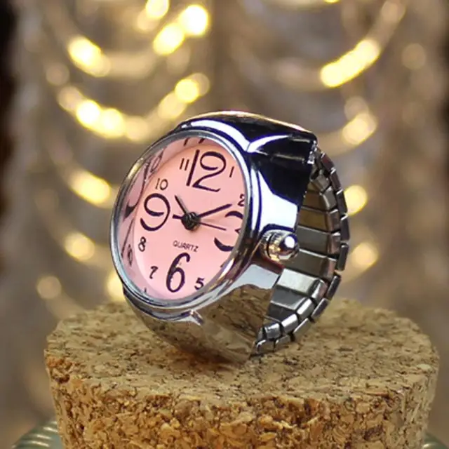 Women's Ring Watches Dial Quartz Analog Watch Creative Steel Cool