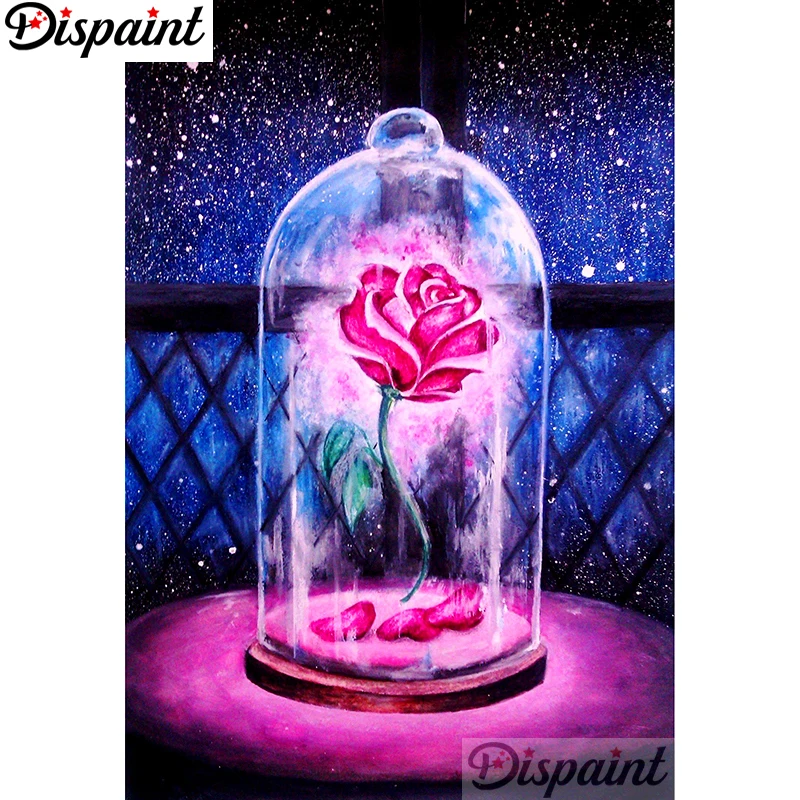 Dispaint Full Square/Round Drill 5D DIY Diamond Painting &quotPink flower&quot Embroidery Cross Stitch 3D Home Decor A11510 | Дом и сад