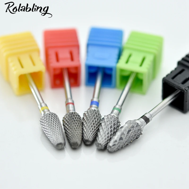 

Rolabling Tungsten Carbide Nail Drill Bit Manicure Nail Drill Bits Milling Cutter Professional Nail bit Manicure Tools