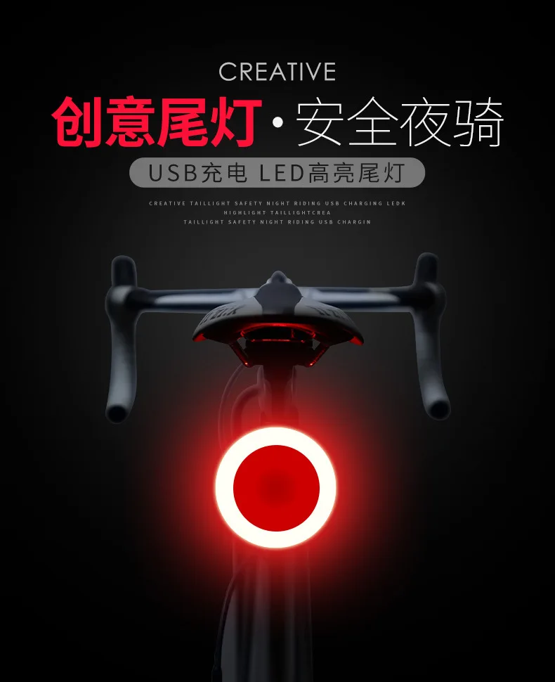 Top Multi Lighting Modes Bicycle Light USB Charge Led Bike Light Flash Tail Rear Bicycle Lights for Mountains Bike Seatpost 1