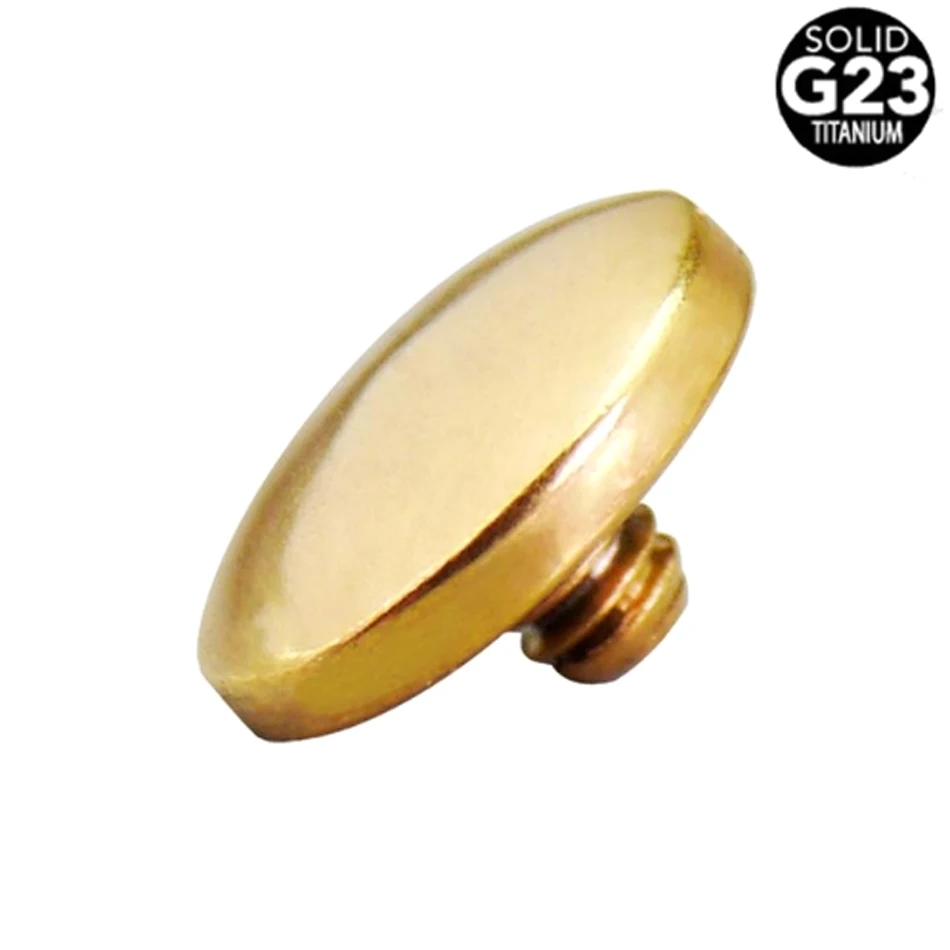 G23 сорт титана 4 мм дермальный якорь Топ микро дермальный водители поверхность Серебро Золото Черное Сердце Звезда кожный пирсинг ювелирные изделия для тела - Окраска металла: Gold