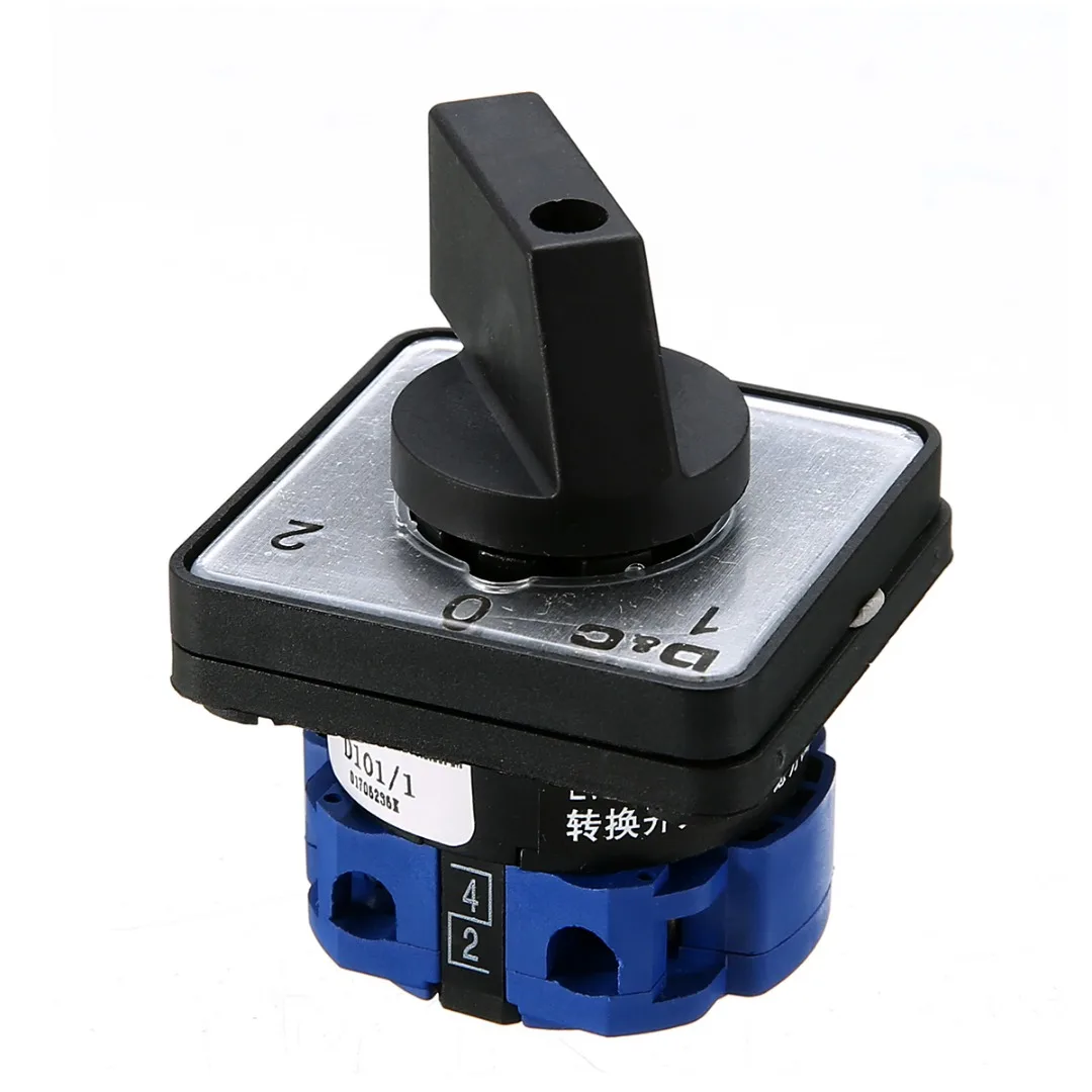 1x Changeover Switch AC 500V On/Off/On 3 Position Control 4 Terminals Design Universal Rotary Selector Cam Changeover Switches
