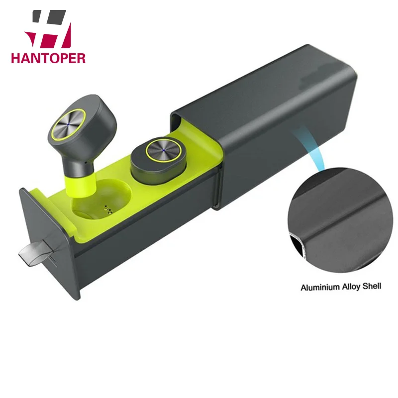 Настоящие беспроводные наушники вкладыши TWINS TWS Bluetooth V4.1 гарнитура с портативным