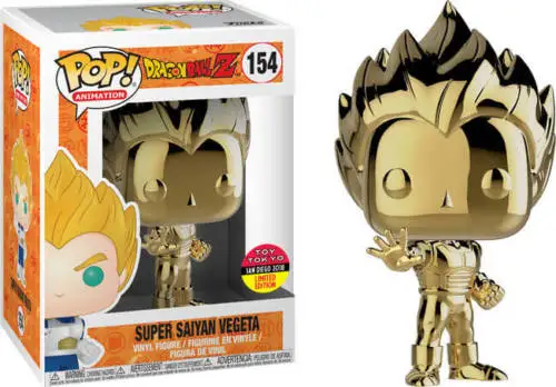 FUNKO pop Dragon Ball Super Porunga Saiyan Goku Super Vegeta покрытие BEERUS Zamasu YAMCHA Виниловая фигурка новая с коробкой для детей - Цвет: 154  GOLD