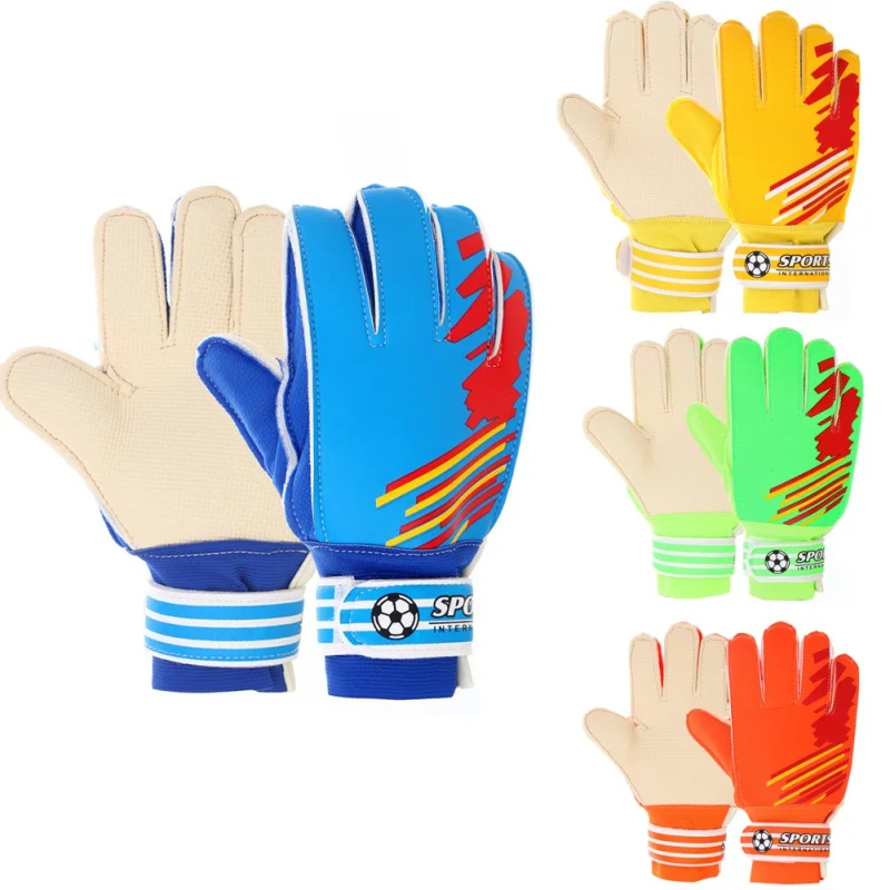 

Outdoor Sports Football Entry-Level Children Kid Goalkeeper Gloves Goalkeeper Football Anti-Slip Finger Embossed Gloves