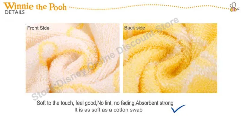 Марлевое полотенце для лица с Винни-пухом Дисней, хлопок, детское маленькое полотенце для лица, носовой платок для новорожденных, полотенце для кормления