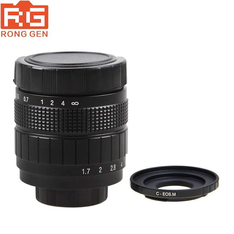 Фуцзянь 35 мм F1.7 CC ТВ фильм объектив+ C-Mount макрокольцо для Canon EOS M M2 M3 M5 M6 M10 беззеркальная камера