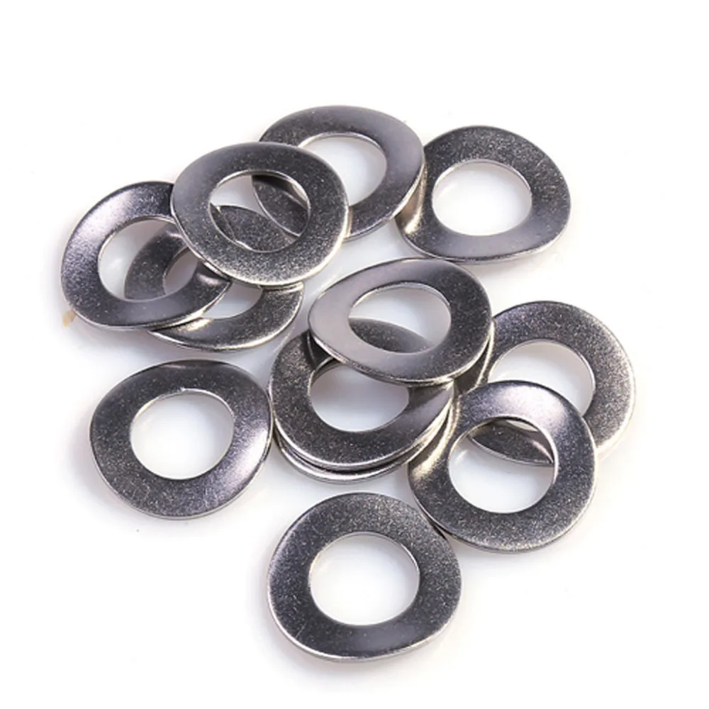 100pcs Stainless Steel Gasket Waves Washers Washer Pads Hardware