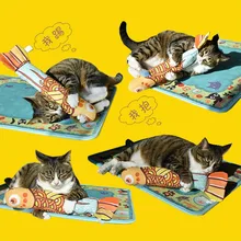 Новинка мята кошка подушка игрушка для кота Рыба Забавный Кот интерактивная игра игрушки товары для домашних животных котенок чат кошки товары для домашних животных