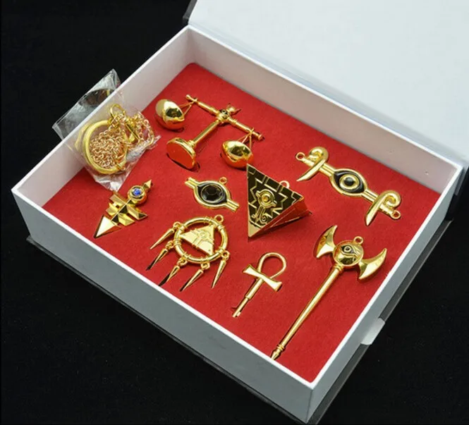 Yu Gi Oh Seven Artifact Action Figure Collectible Toys 4 10cm YuGiOh Necklace Keychain Model