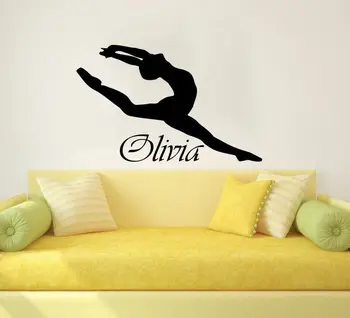 

Wall Decal Girls Name Sticker Ballerina Decal Acrobatics Ballet Gymnastics