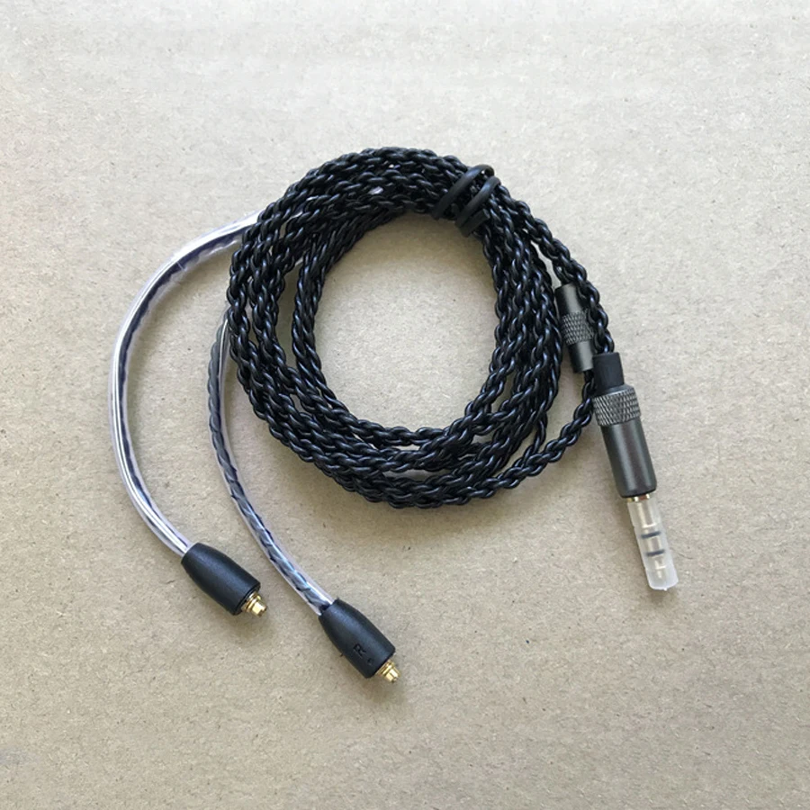 120 ядер MMCX кабель для Shure наушников SE215 SE315 SE425 SE846 замена кабеля один кристалл