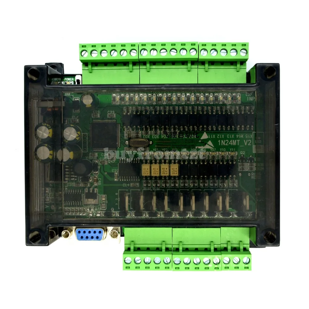 

PLC Industrial Control Board FX1N 24MT DC24V 0.7A 14 Output 10 Input 4 Way Pulse Output 20K Input