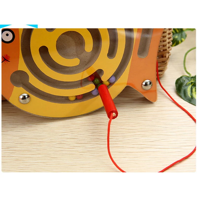 Magnetic Maze Toy Kids Wooden Toys Puzzle Game Early Educational Brain Teaser Intellectual Jigsaw Board|Пазлы| |