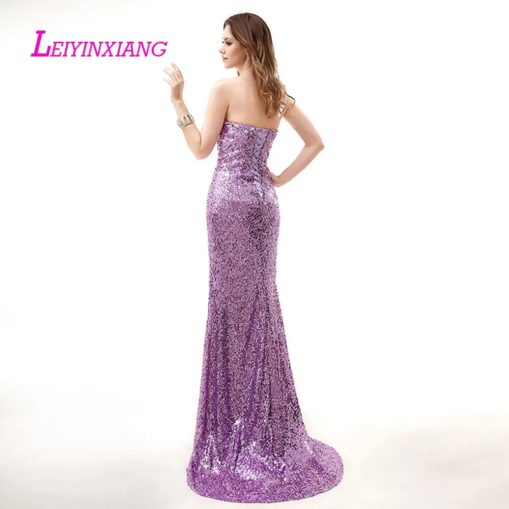 LEIYINXIANG шикарное вечернее платье Nuevo Vestido de Noche Largo Piso продольная La Sirena Que Rebordea Lentejuelas