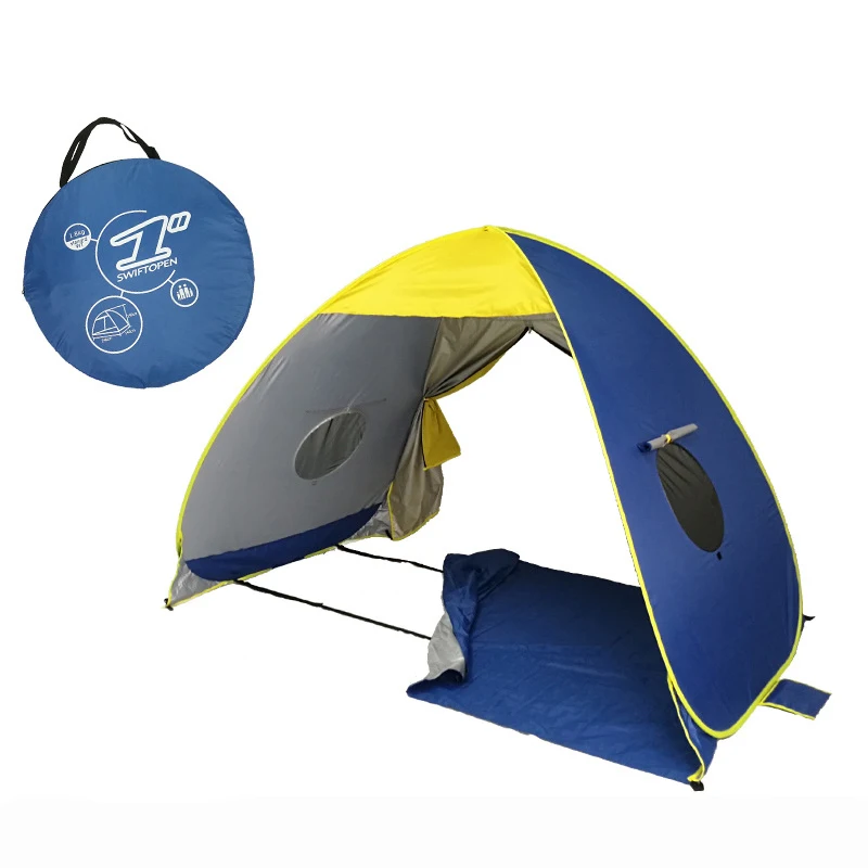 

Adjustable width beach shade tent with UV protection Automatically camping outdoor portable beach tent quick open