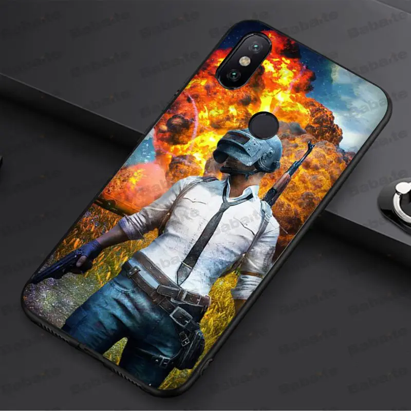 Черный силиконовый мягкий чехол Babaite PUBG для redmi 5plus 5A 6pro 4X note5A note4x note7 6A funda|Бамперы| |