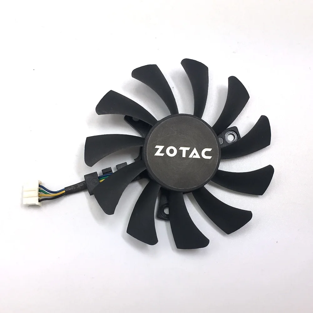 Оригинальный вентилятор для видеокарты 75 мм GA81S2U 4PIN ПК ZOTAC GTX 970 4 Гб GPU|Охлаждающие