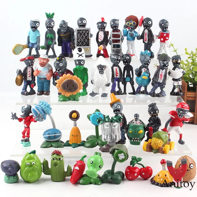 Cheap 8pcs/set Plants vs Zombies Figures PVC PVZ Figurine Plant vs Zombie Collection Model Toys Dolls 3-8.5cm