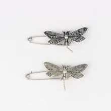5 x Kilt Scarf Strong Metal Pin Large Safety Dragonfly Brooch Skirt Knitted 50mm Brooch Pins