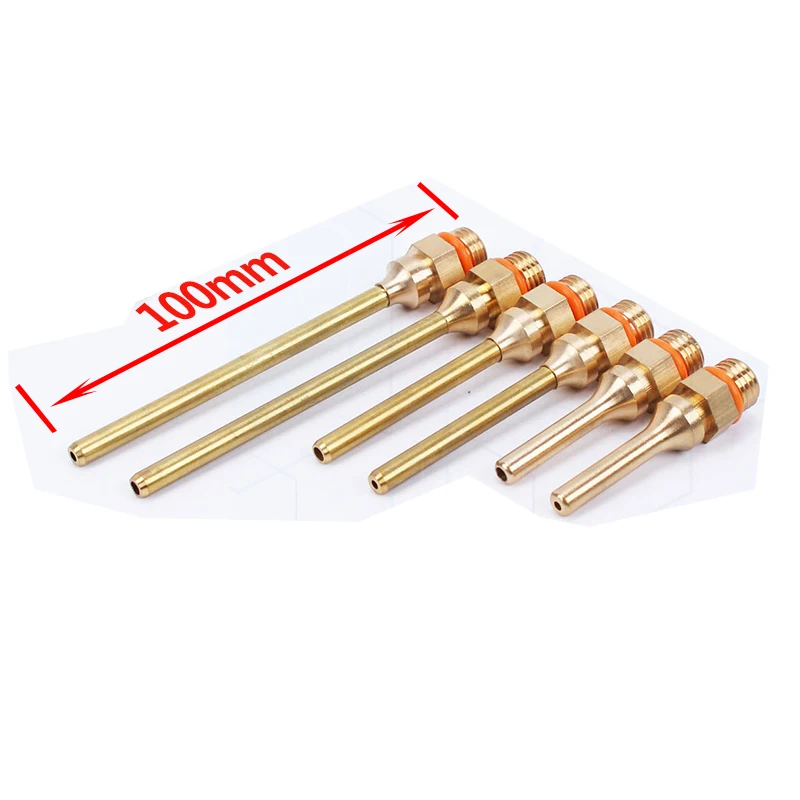 Hot Melt Glue Gun Nozzle Long Nozzle Copper For 40W 60W 80W 100W 150W 2.0x100mm 2.0x70mm 2.0x50mm 3.0x38.5mm 2.0x32mm