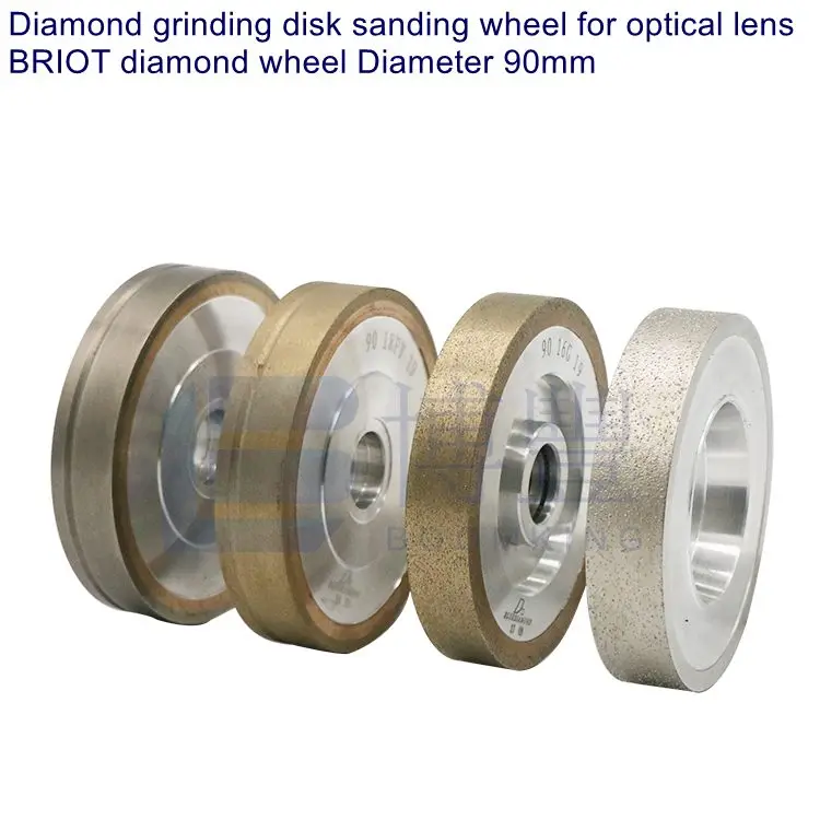 

BRIOT auto lens edger diameter 90mm diamond wheels,Diamond grinding disk sanding wheel for optical lens,