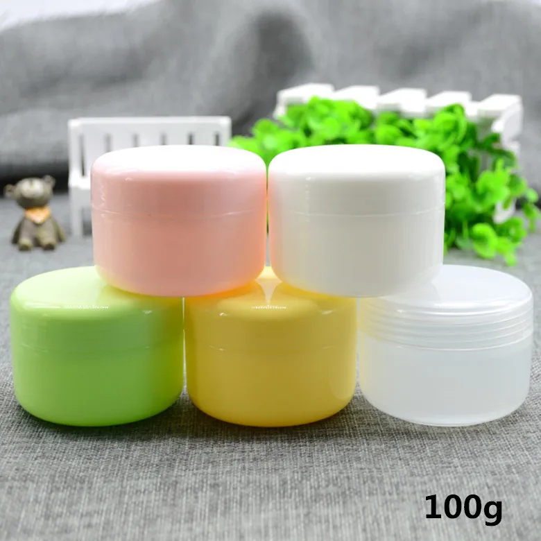 (50pcs/lot)100g PP Hand cream Jar Empty cosmetics container,multicolor