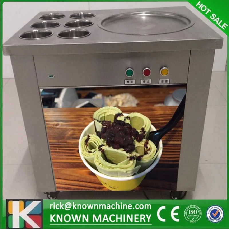 

One pan flat Fried Ice cream machine ice pan maker CFR price bottons machine