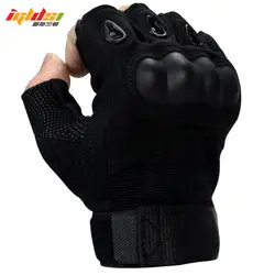 Для мужчин Тактический перчатки половину палец в стиле милитари борьба с боевой варежки Открытый против скольжения углерода Для мужчин