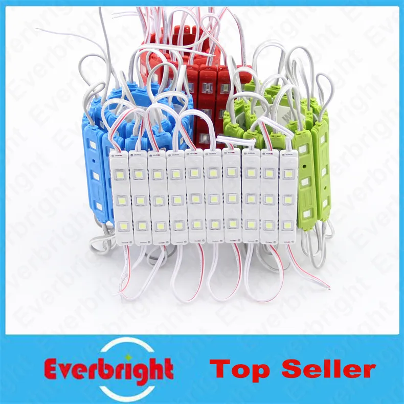 

20 pcs/Lot Super Bright injection molding 5050 Red LED Module 3 LEDS Light Waterproof For LED Channel Letter Advertising Sign