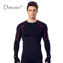 Спортивная футболка с детектором мужские трико для бега Баскетбол Фитнес дышащий Быстросохнущий топ из эластичного материала