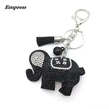 

EMPRESS 9 Color Rhinestone Key Ring Jungle Animal Elephant Key Ring For Women Handbag Charm Jewelry Key Ring Girl Accessories