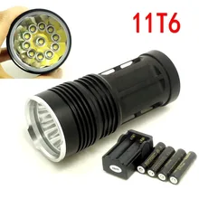 НЕБО РЭЙ КИНГ 11xT6 11 xCree XM-L T6 22000 Люмен 3-Mode СВЕТОДИОДНЫЙ Фонарик Факел Свет Лампы + 4×4000 мАч 18650 батарея + зарядное устройство