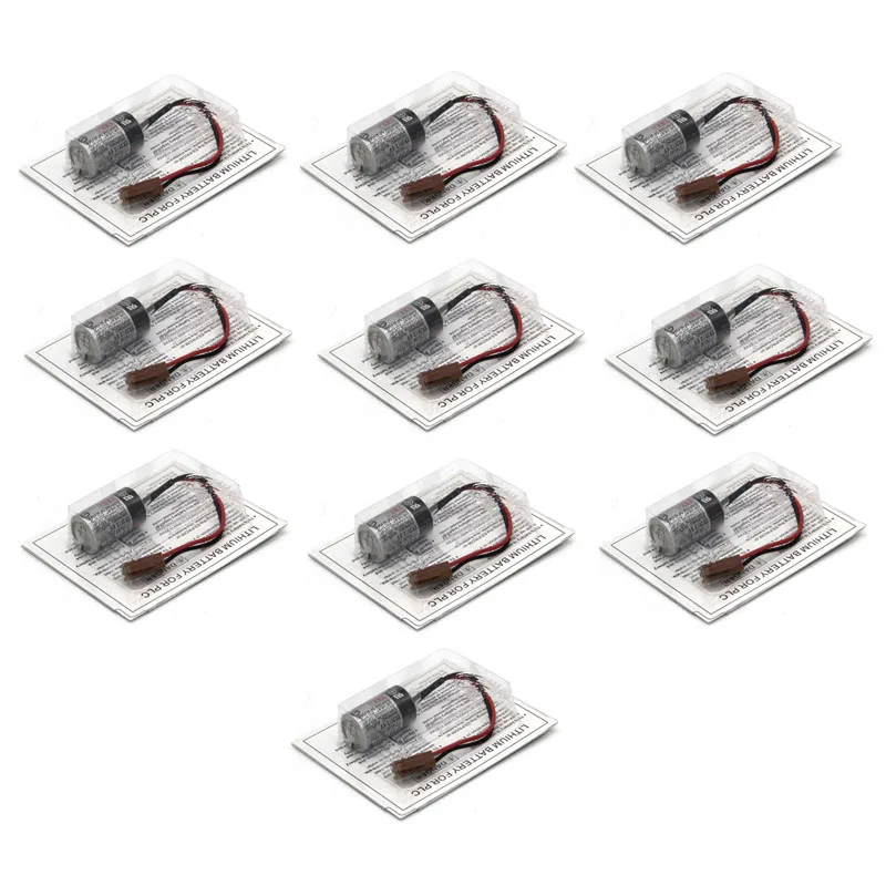 Лот 10 шт. Оригинальный Новый ER3V/3 6 V 1000mAh JZSP BA01 PLC промышленный аккумулятор с вилкой