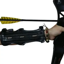 Регулируемый кожаный нарукавник защита рук от травм стрельба практика Защитное снаряжение для охоты стрельба из лука аксессуары