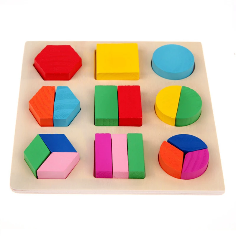 Learning Education Math Toys Wooden Puzzle Toys For Children Popular Montessori Educational Equipment Resources Geometry Games