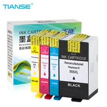 TIANSE 4 шт. для hp 905 905XL Новый чернильный картридж совместимый hp 905XL для hp officeJet pro 6960 6970 6950 6956 все-в-одном принтере