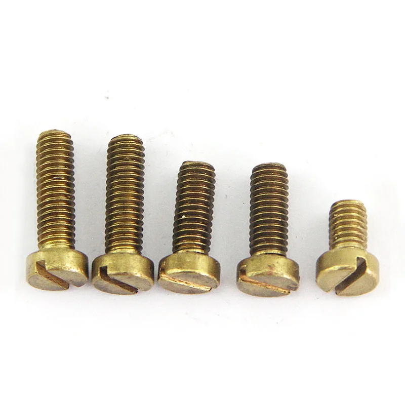 30pcs M4 brass household machinery one word slotted screw cylinder head