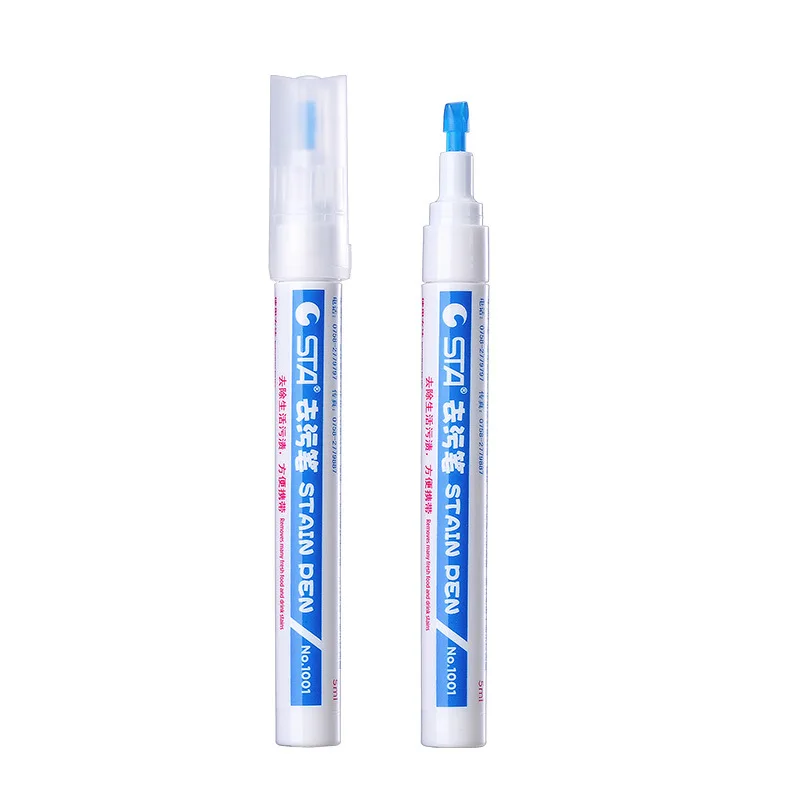 

1pcs STA Instant Stain Remover Liquid Pens Laundry Bleach Marker Pens Clean Coffee Tea Berry Juice Oil Red Wine White Blue Color