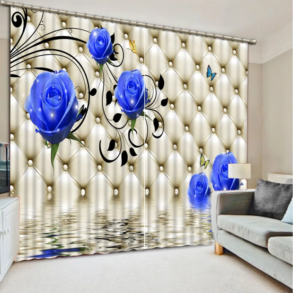 Настроить плотные 3d занавес цветочные шторы для гостиной и спальни домашние | Дом