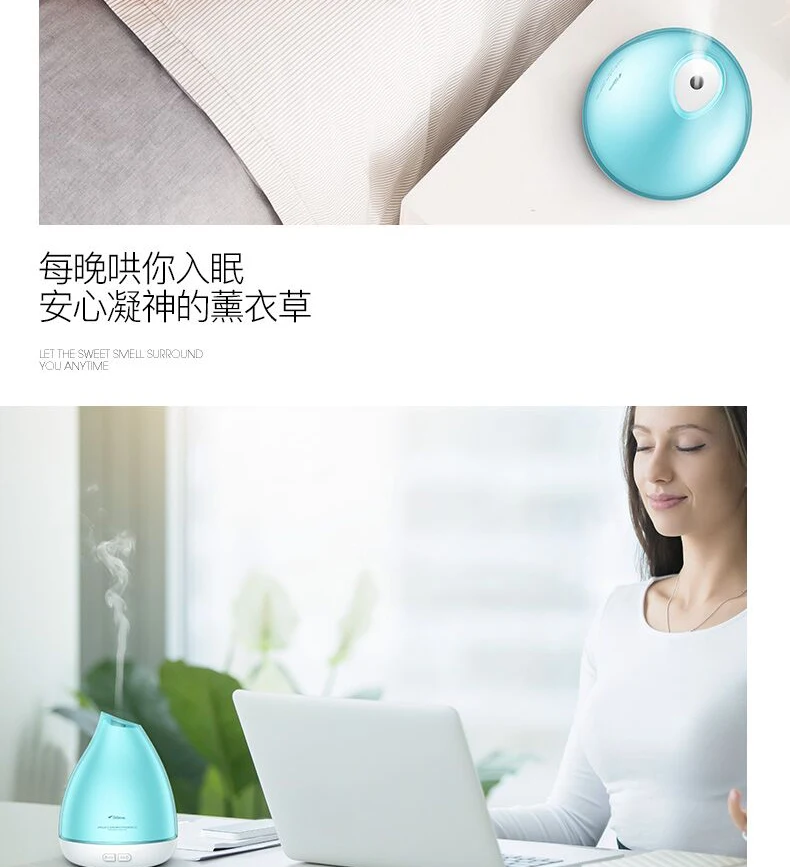 Xiaomi deerma увлажнитель воздуха Арома диффузор ароматерапия Humidificador Huile Essentiel Fogger светодиодный Изменение цвета для спа