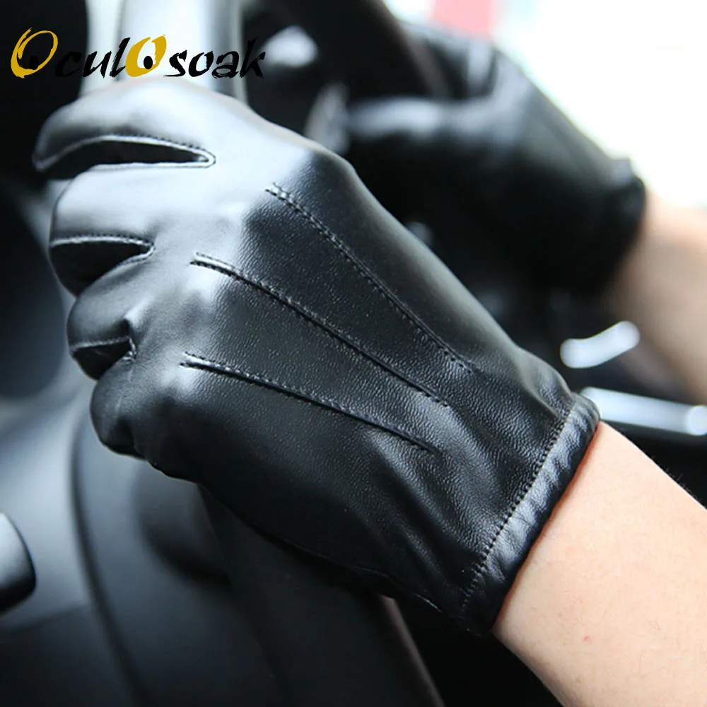 2022 Fashion Half Finger Gloves Men Women PU Leather Fingerless Mitten Black Driving Comfortable Eldiven Guantes G04