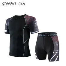 Mode neue Münner Sportbekleidung Druck Kompression Футболки с короткими рукавами для тренировок Anz