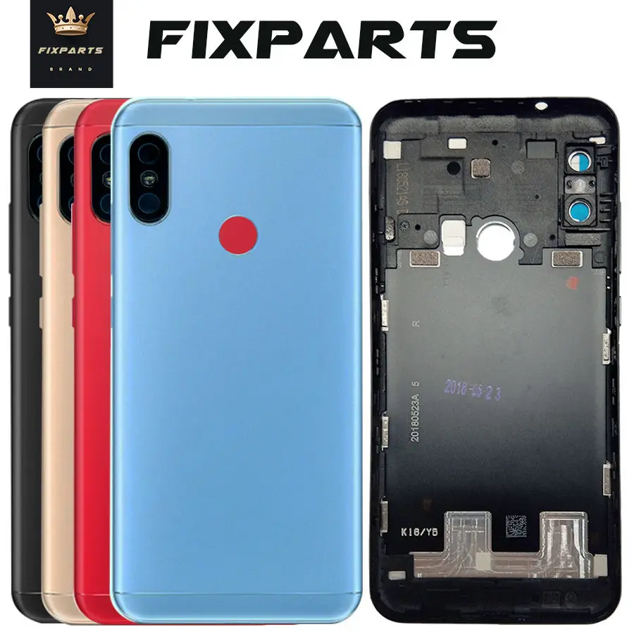 

Xiaomi mi A2 Lite Back Battery Cover Door Rear Housing Case Redmi 6 Pro Battery Cover Repair Spare Parts+ Power Volume Button