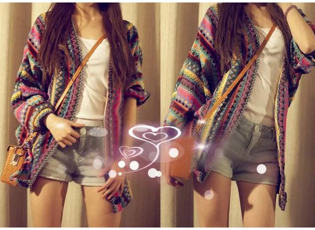 

Womens Weave Knitted Crochet Kimono Tops Coat Cardigan Jacket Shawl