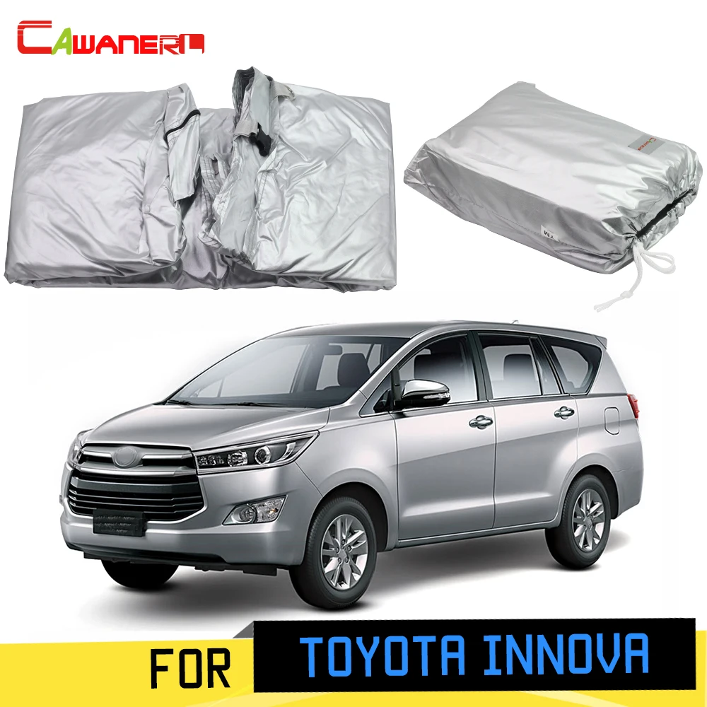 

Cawanerl Car Cover Sun Shade Anti-UV Rain Snow Scratch Protection Outdoor MPV Cover Windproof For Toyota Innova 2004-2019